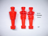 Joueur plastique 2 parties rouge